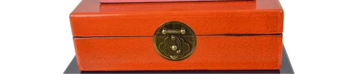 CAJA DE MADERA NARANJA