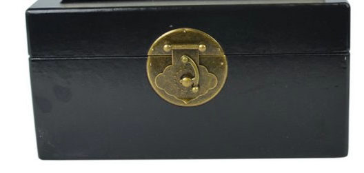 CAJA DE MADERA NEGRA