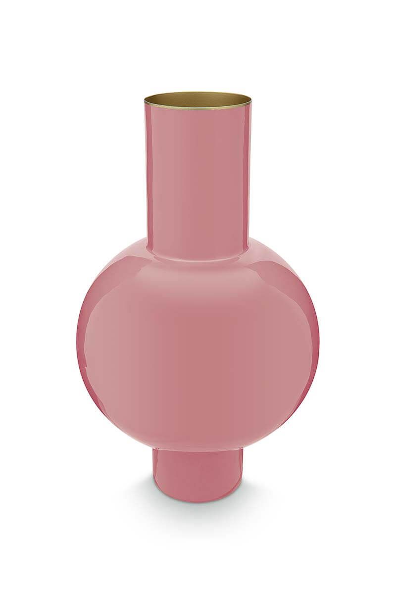 Vase metal medium pink