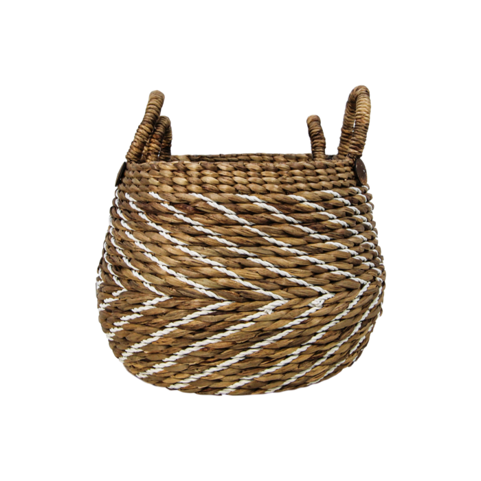Juego de cestas de almacenamiento de 2 piezas - natural/blanco - Jacinto de agua