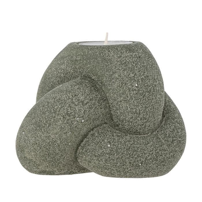 CANDELABRO, verde, gres