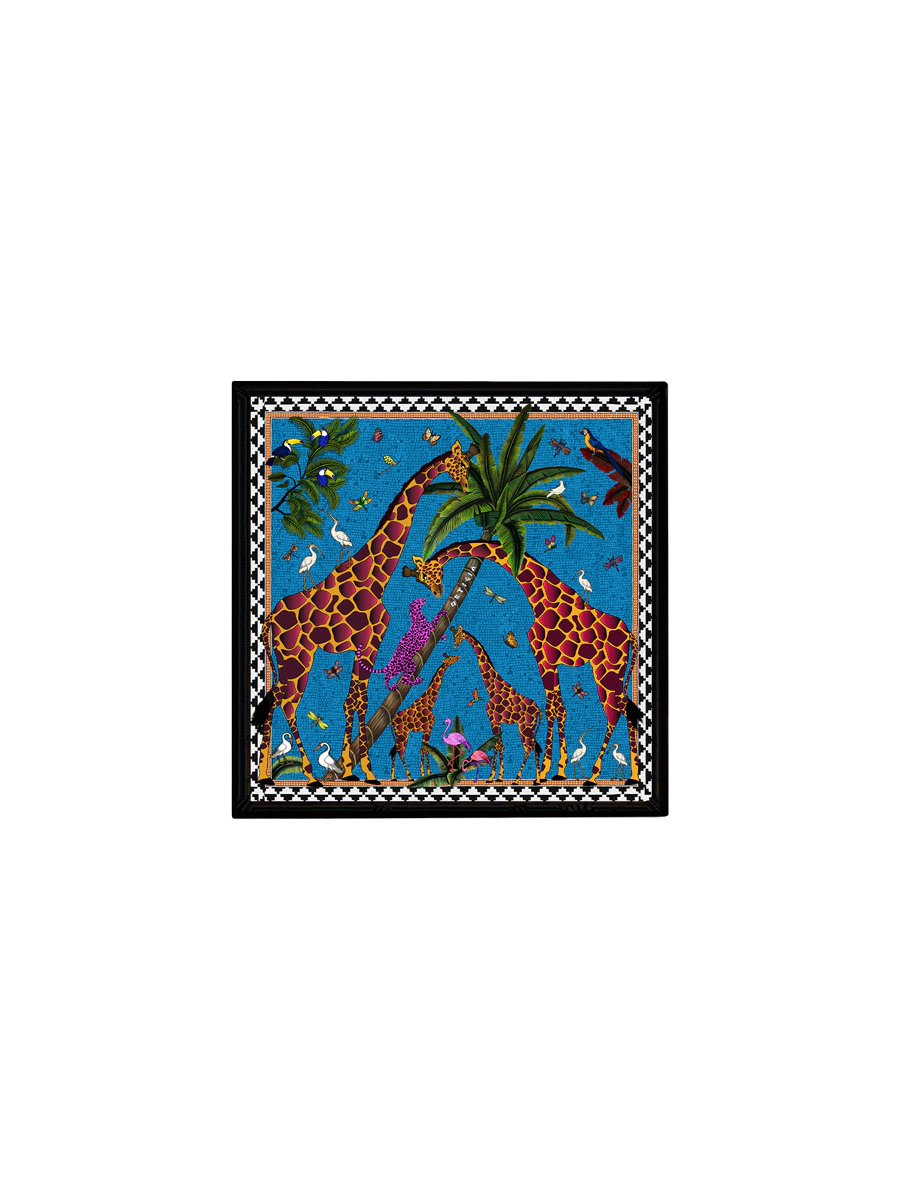 Tray Giraffe Blue (16x16cm)