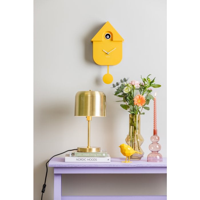 Reloj de pared Cuco moderno Amarillo