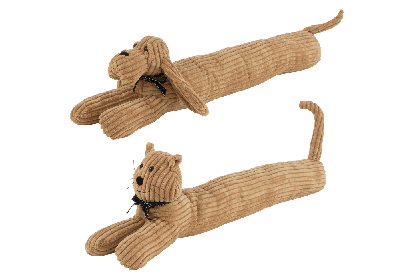 Tope De Puerta Perro/Gato Rayas Textil Caramelo