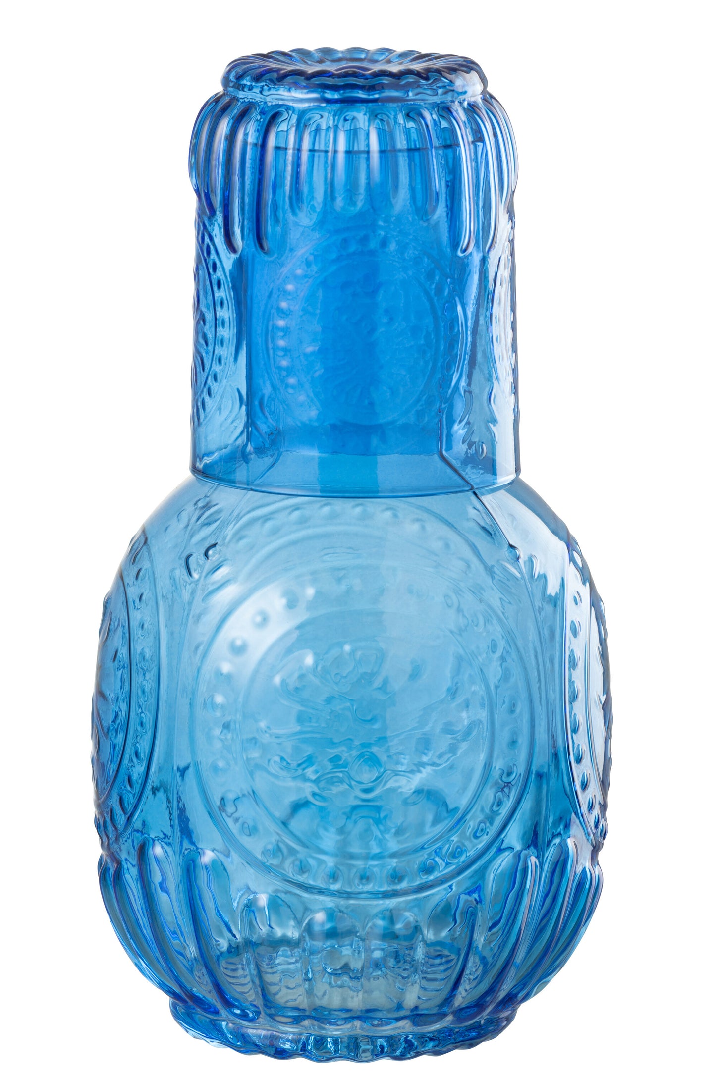 Jarra Maya Vidrio Azul (52619)