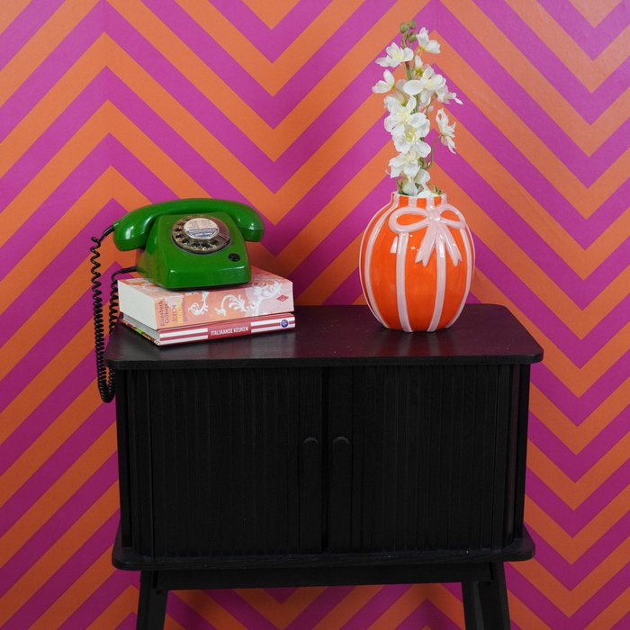 Jarrón - de flores - Naranja/Pink -