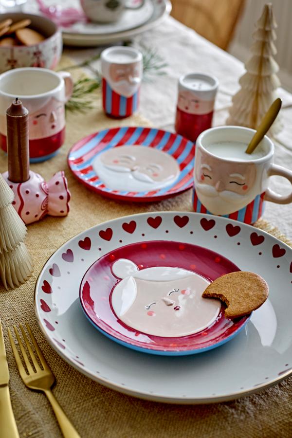 Taza de abuela, roja, gres