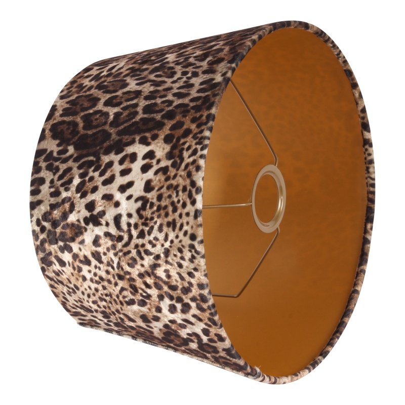 Pantalla redonda 30 cm - Panter - Marrón - Tela