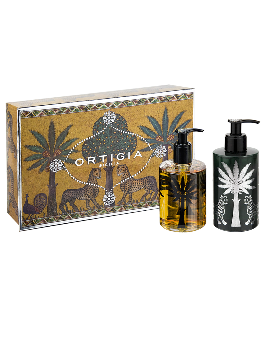 Caja de jabón líquido y crema corporal Zagara