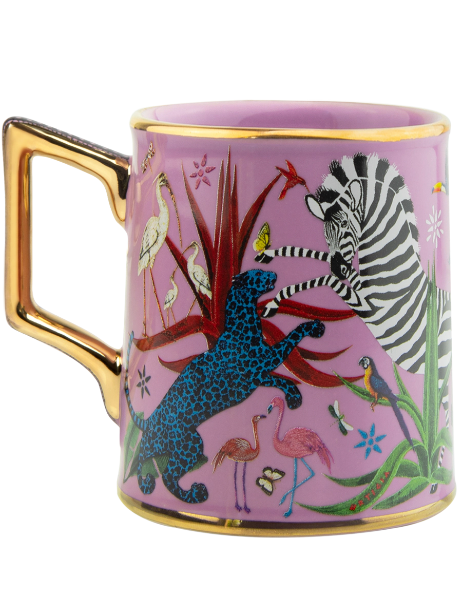 Tazza de cerámica rosa