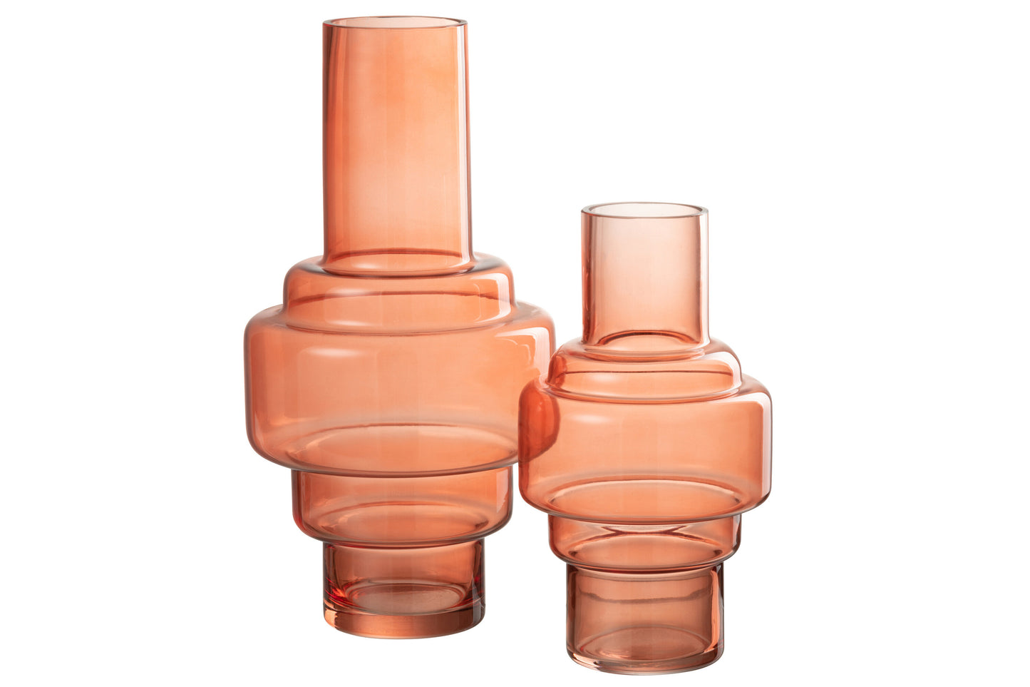 Vase Stairs Glass Rosa Large (30394)