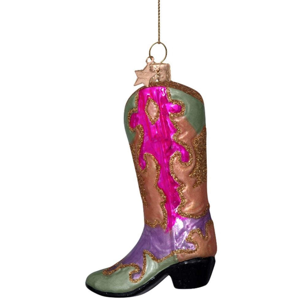 Adorno Cristal Multicolor Vaquero Bota