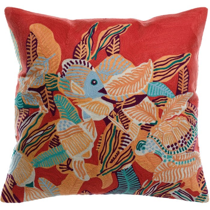 Dori Papaya Borded Cushion 45 x 45