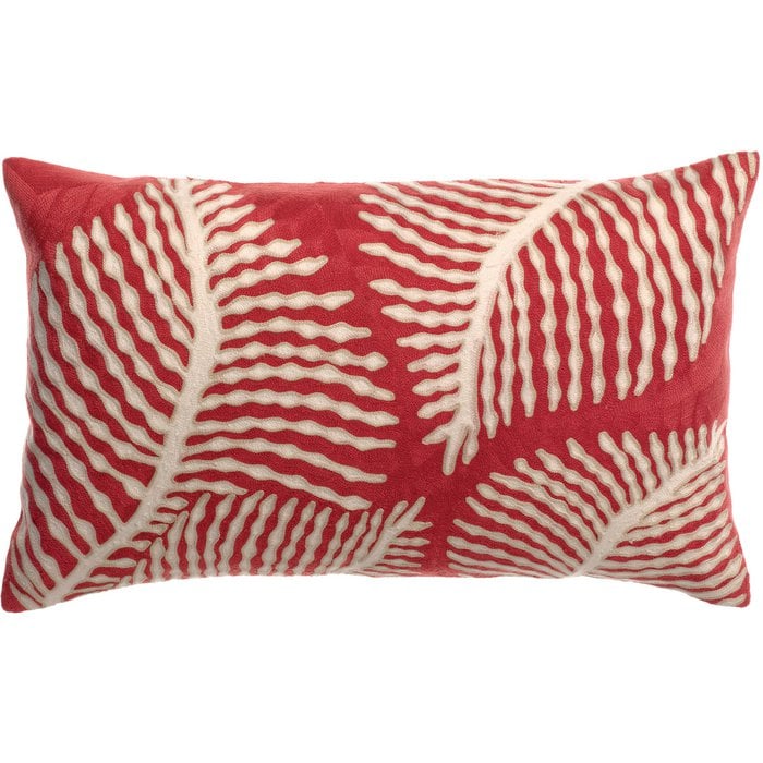 Flora Papaya Borded Cushion 30 x 50