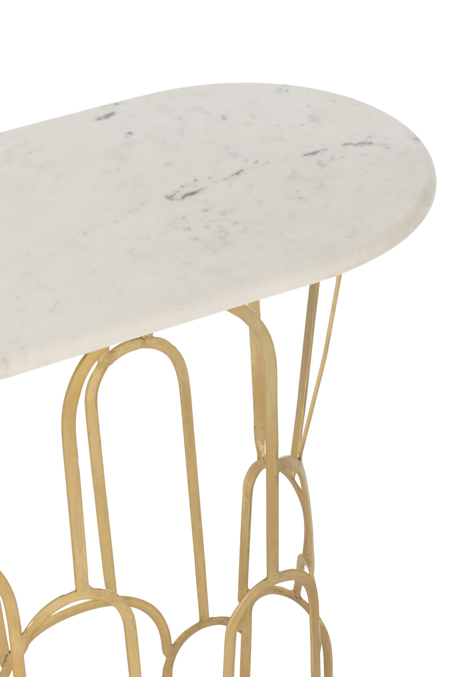Consola Moza Metal/Mármol Oro (45853)