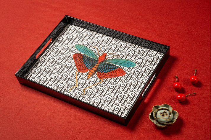 Lacquer Tray - Insect 2 - 39 x 29 cm