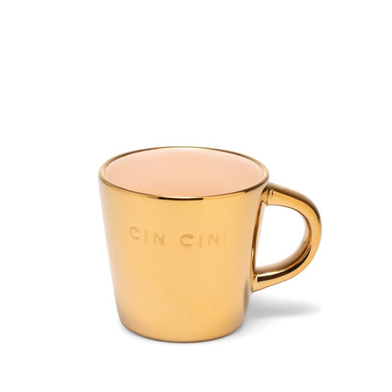 Cávas de café expreso de cerámica CIN CIN! oro crudo 80ml
