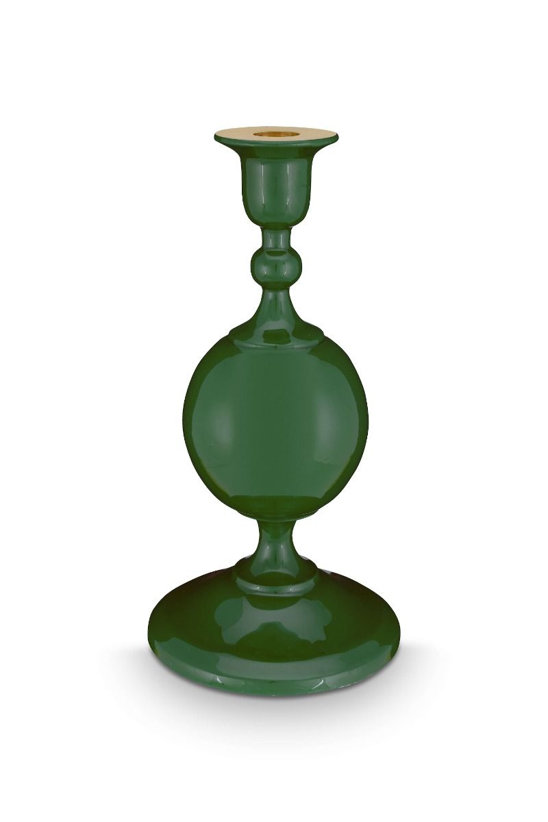 Candelabro Esfera Metálica Pequeña Verde