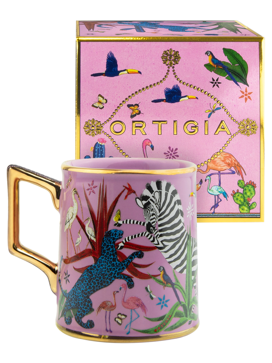 Tazza de cerámica rosa
