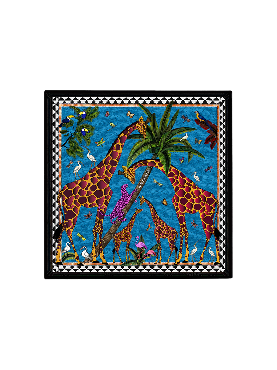 Tray Giraffe Blue (16x16cm)