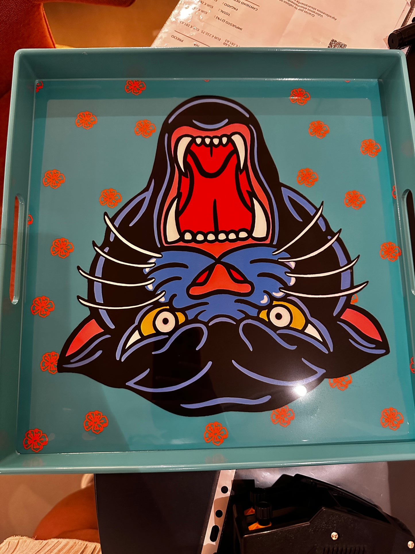 Panther - plateau laque carre