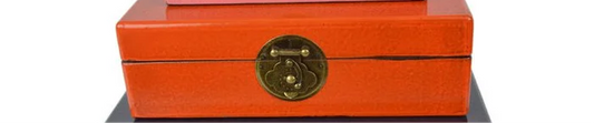 CAJA DE MADERA NARANJA