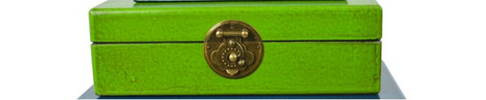 CAJA DE MADERA VERDE