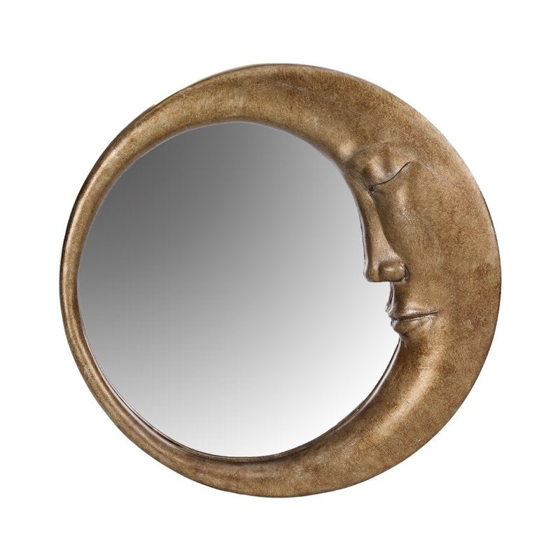 + ANT.RND MOON MIRROR GLD 37CM