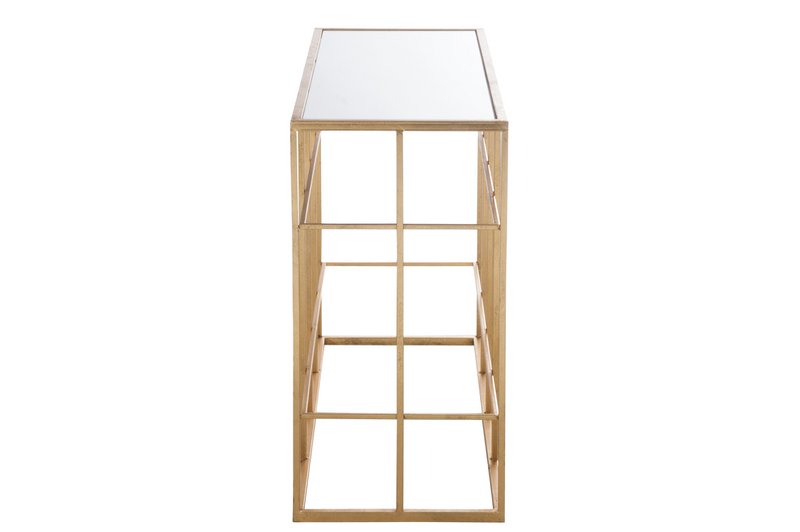 Barras Consola J-Line Metal/Cristal Oro