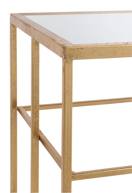 Barras Consola J-Line Metal/Cristal Oro