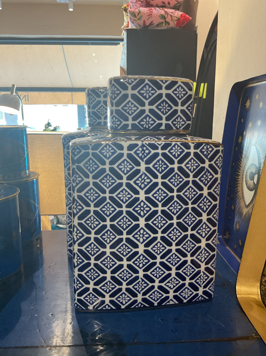 Vaso de decoración azul