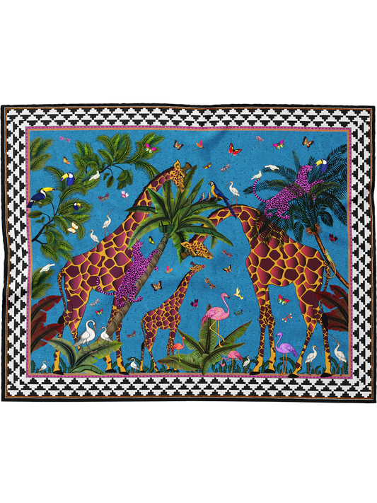 Bufanda Giraffe blue