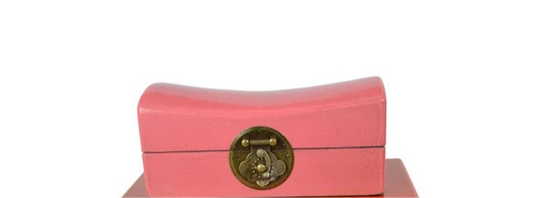 CAJA DE MADERA ROSA