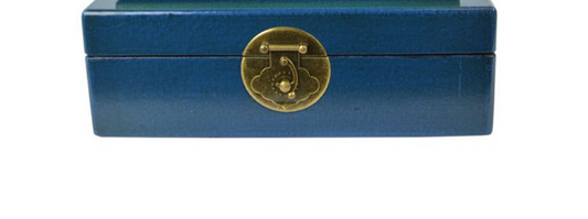 CAJA DE MADERA AZUL