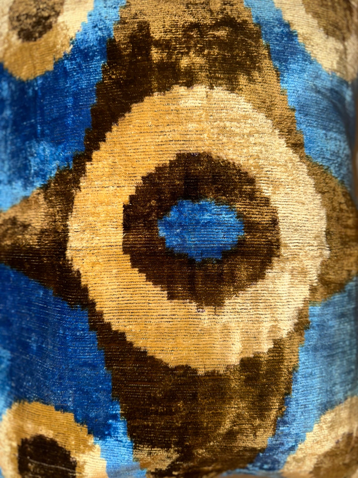 Cojín terciopelo azul