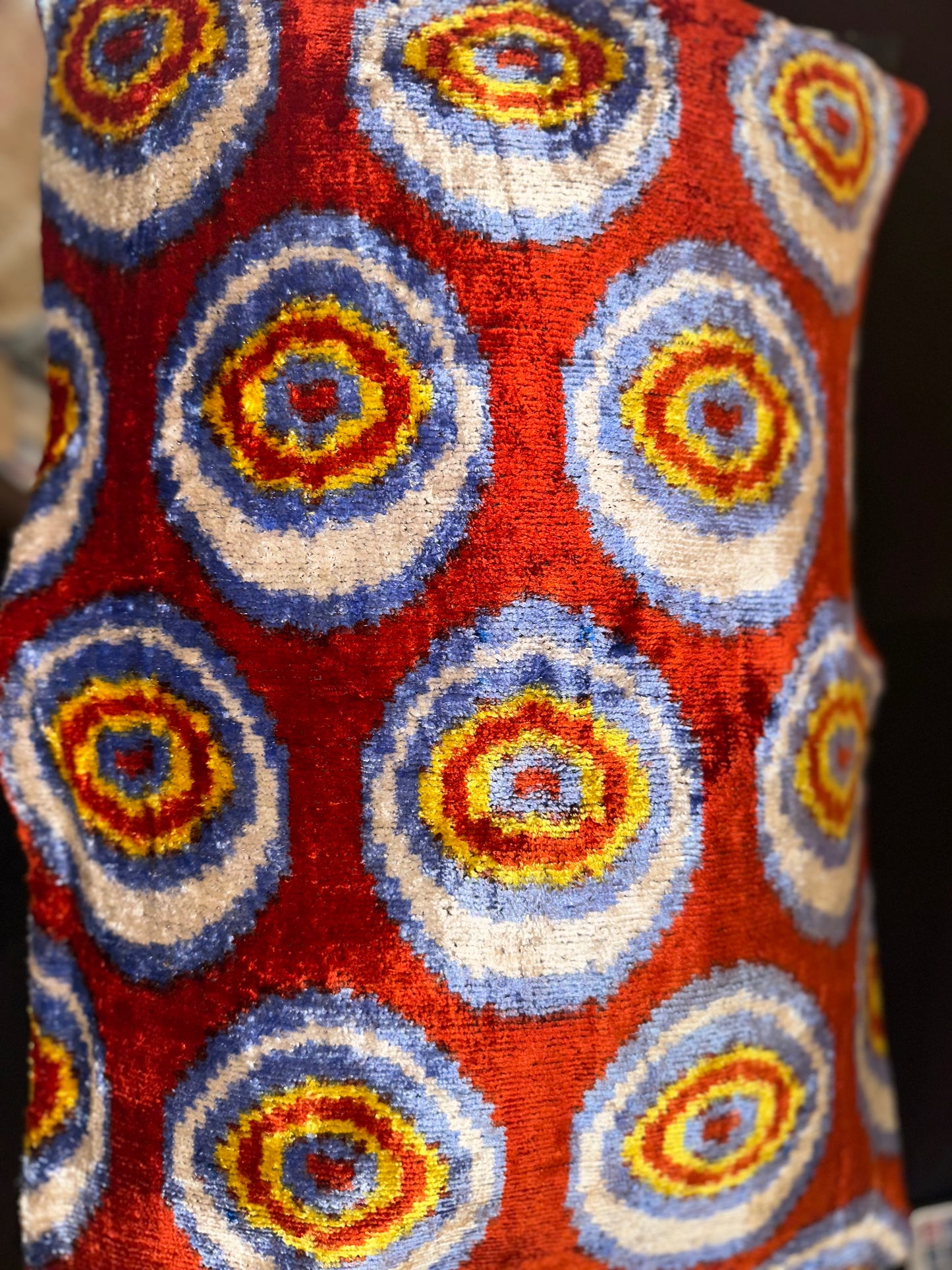 Cojín terciopelo roja