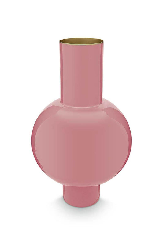 Vase metal medium pink