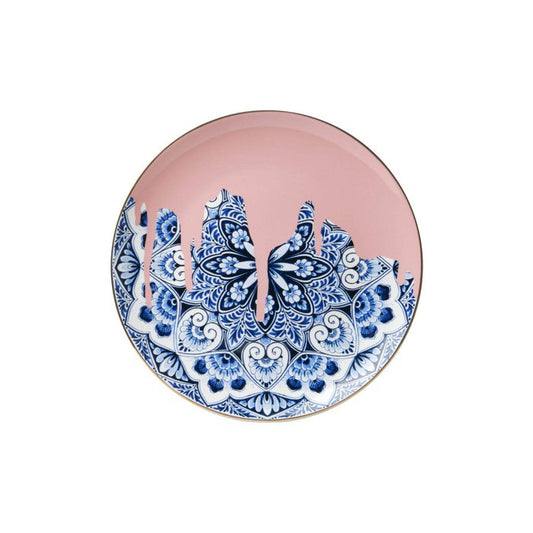 Plato de  Mandala rosa
