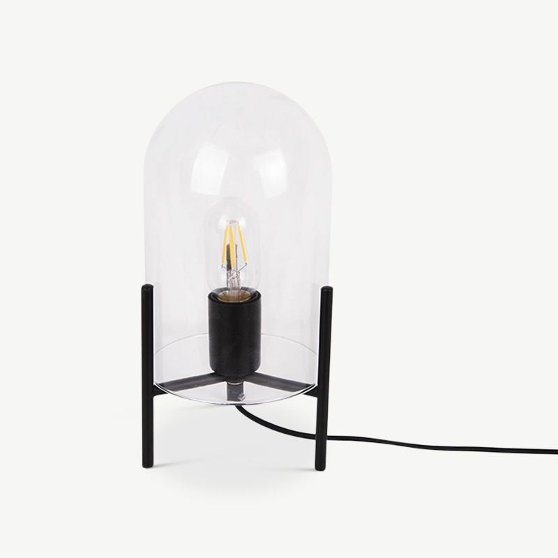 Lámpara de mesa, campana de cristal