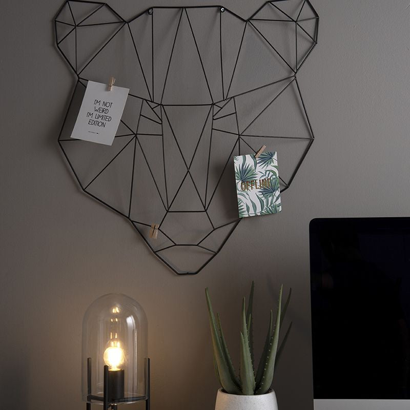 Lámpara de mesa, campana de cristal