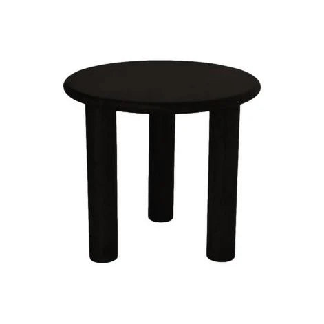 Mesa Auxiliar Redonda pilaar - 50x50x45 - Negra - Mangowood