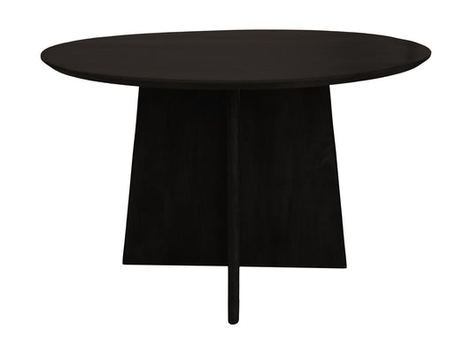 Mesa de comedor redonda - ø140x77 - Negro - Mangowood