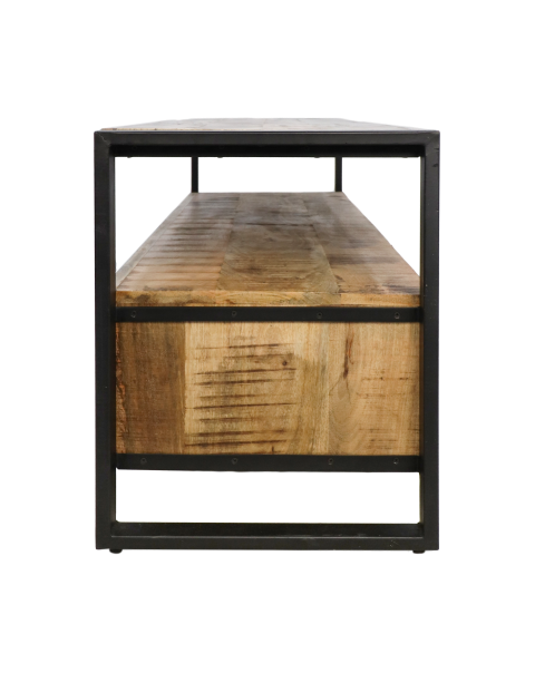 Colección HSM-Tv Meubel Havana 2 La-100x45x60-Natural/Negro-Mango/Metal