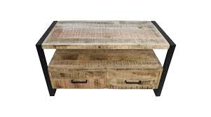 Colección HSM-Tv Meubel Havana 2 La-100x45x60-Natural/Negro-Mango/Metal