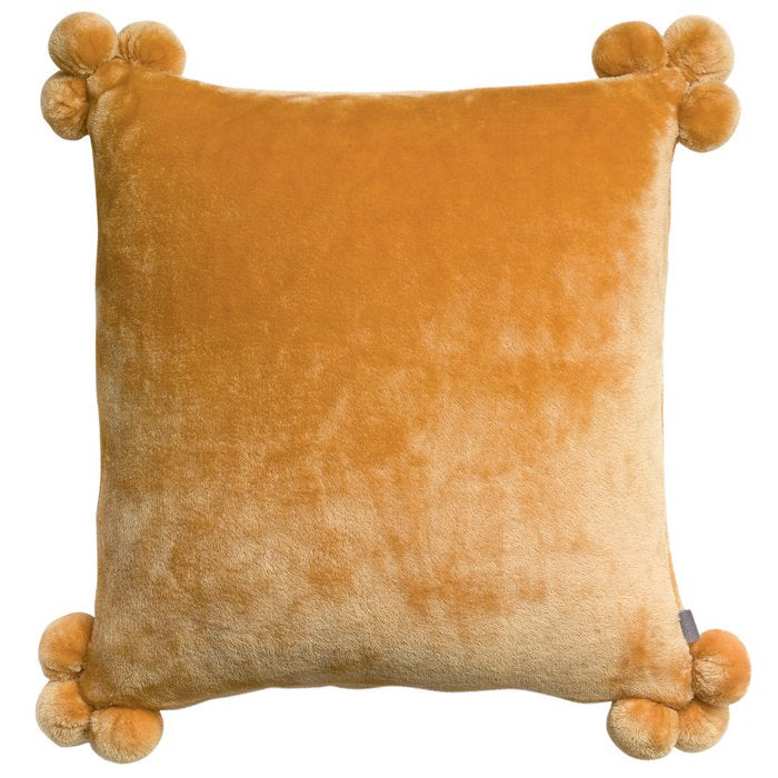 Cojín Tender Pompom Ocre 45x45