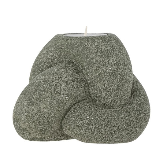 CANDELABRO, verde, gres
