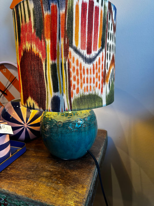 Lamapara de mesa CERAMICA AZUL TURQUESA