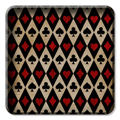 Metal Tray - Alice cards black - 15 x 15 cm Regular