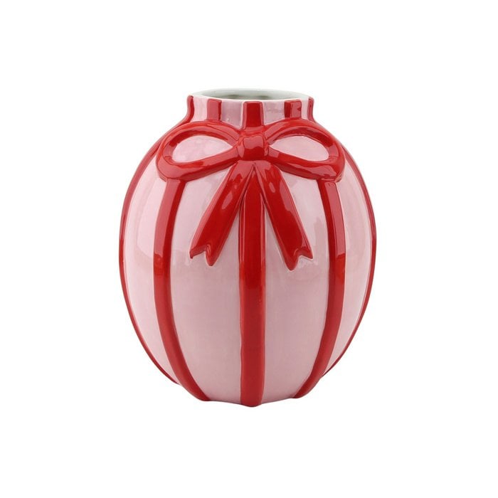 Jarrón-  de florero: rosa/rojo