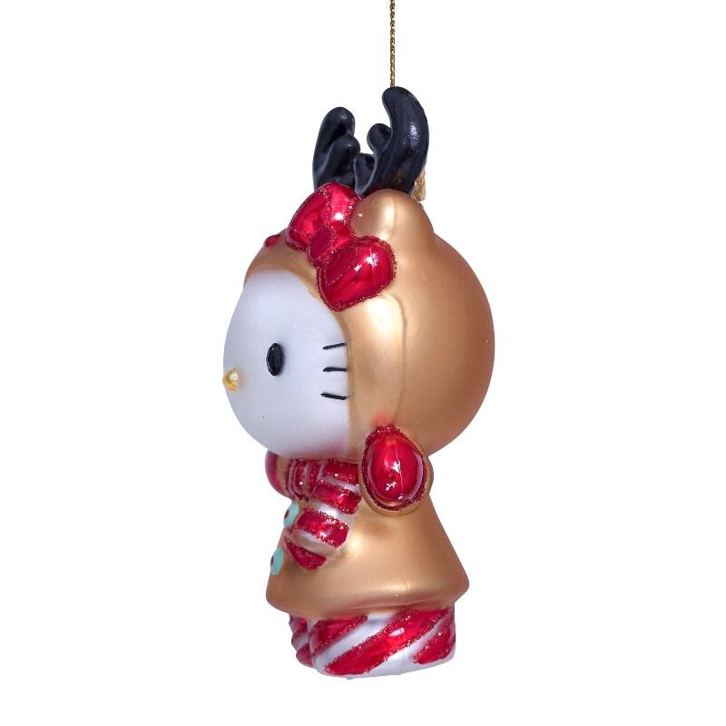 Adorno de vidrio Hello Kitty reno